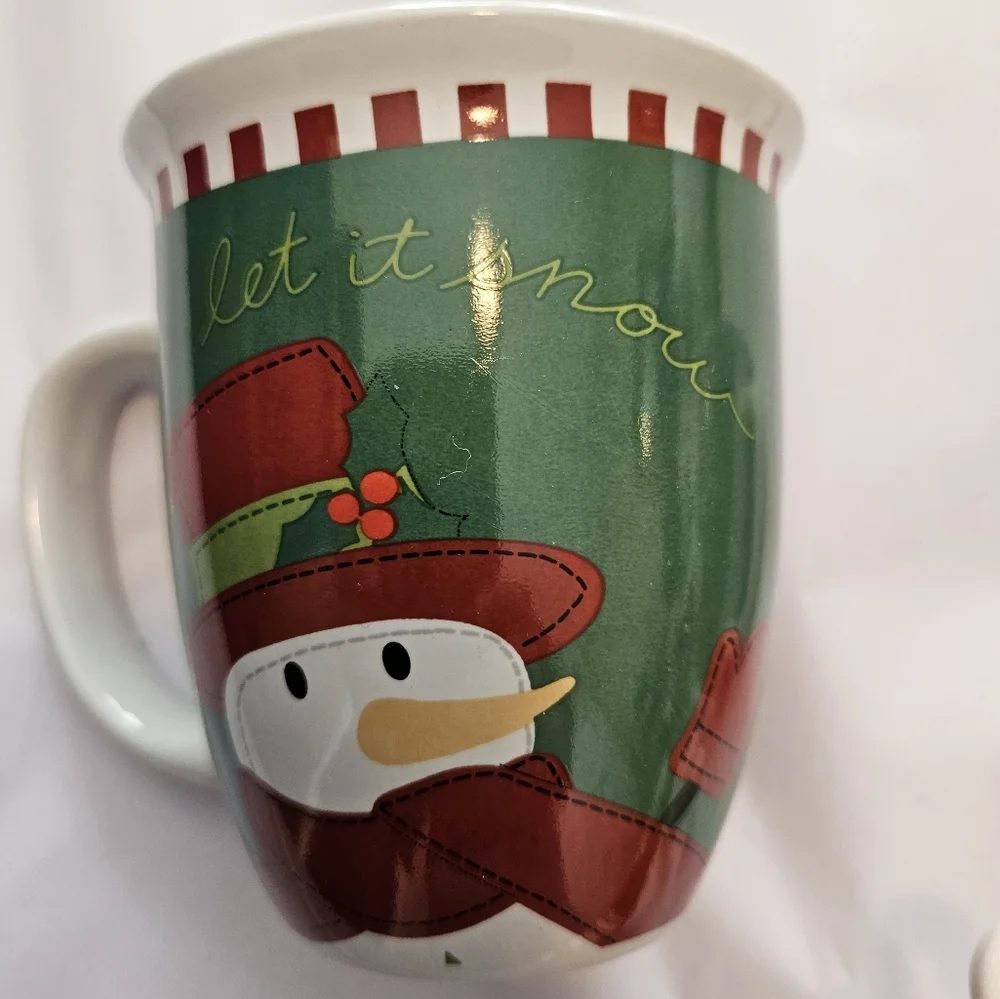 Winter Hot Cocoa Coffee Snack Marshmallow Set. Santa Frosty Holiday